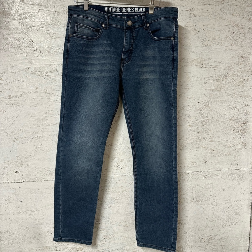 Men's Blue Vintage Genes Black NWOT slim fit